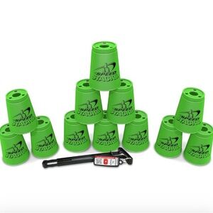 Speed stacks cup stacking set, 12 cups with cup stem holder kids skill game